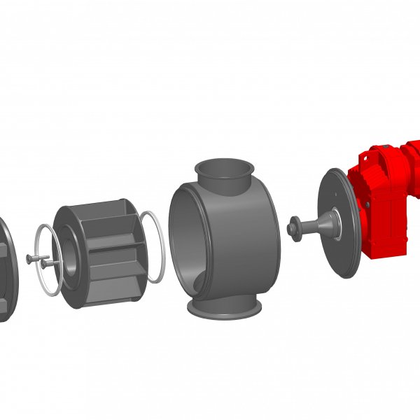 These hygienic design rotary valves are used as dosing or discharging equipment for free-flowing bulk solids. Their main field of application is the pharmaceutical and food industry