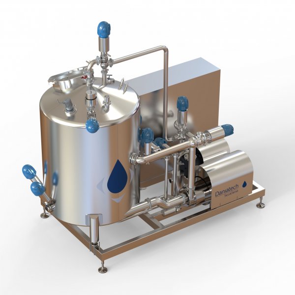 The InlineMaster is a uniquely versatile mixer, designed for quick addition of ingredients. The mixer is equipped with a vacuum feature which allows automatic and high capacity handling of the powder dosing directly from big bags or silos. The InlineMaster can function in a continuous flow over a buffer tank.