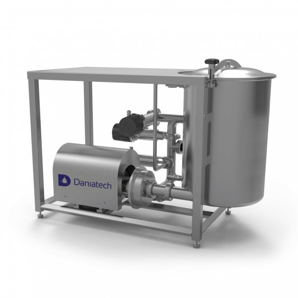 In the LiquidMaster powders and/or liquids or dosed manually into a mixing vessel. This very flexible mixing unit is designed for low to medium viscosities and can be inline CIP cleaned. This system is designed for manual dosing of ingredients and comes with ergonomic working table.